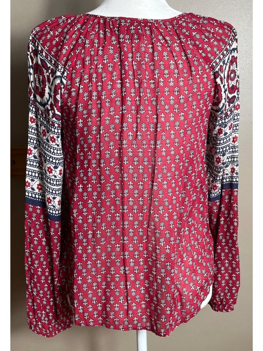 Lucky Brand Petaluna Peasant Top Indie Floral Boho Ethereal Lightweight Women XS - Picture 4 of 9